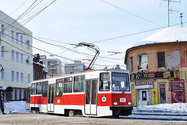 Omsk tram depot 71-605EP